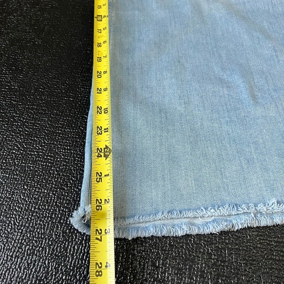 Citizens of Humanity Lyra Wide Leg High Rise Light Wash Raw Hem Jeans 31 Cropped - Picture 9 of 10